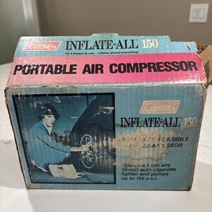Coleman Inflate-All 150 Aluminum Air Compressor - Vintage, USA, Black